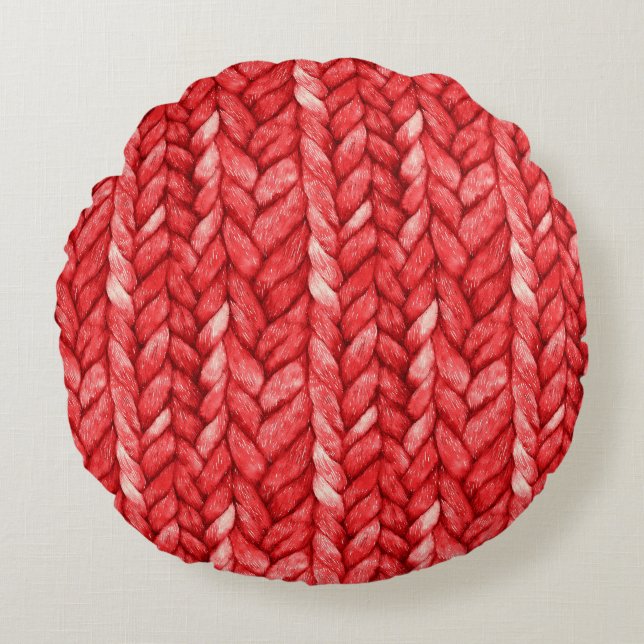 Coussins Ronds Chic Chic Sweat Rouge (Devant)