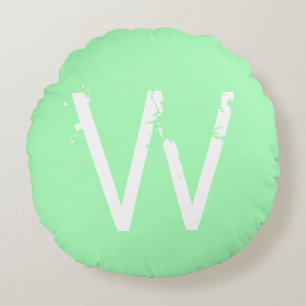 Coussins Ronds Chic Grunge Monogram Mint Green