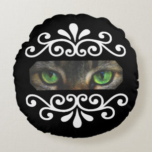 Coussins Ronds Chic vectoriel vectoriel yeux de chat photo person