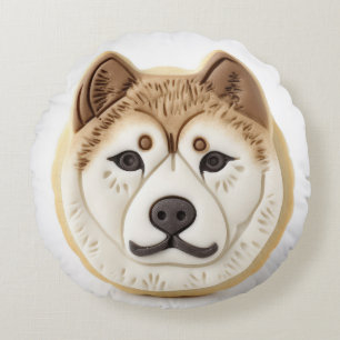 Coussins Ronds Chien Akita Inspiré 3D