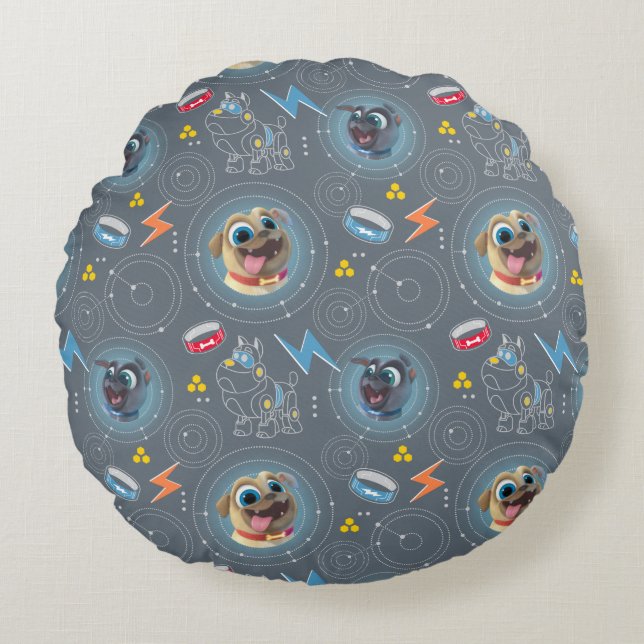 Coussins Ronds Chien Chien Pal | Gears for Adventure Motif (Devant)