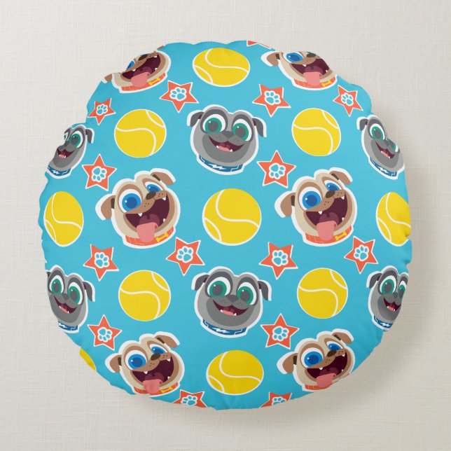 Coussins Ronds Chien Chien Pal | Motif de balle (Devant)