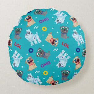 Coussins Ronds Chien Chien Pal OMG LOL Motif