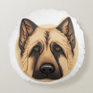 Coussins Ronds Chien de berger allemand Inspiré 3D