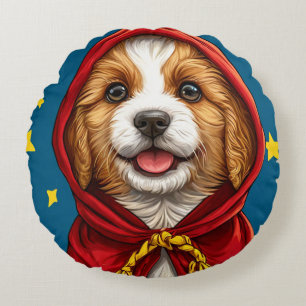 Coussins Ronds Chien de dessin animé pour décoration de chambre d