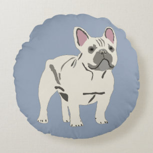 Coussins Ronds Chien mignon, bouledogue français