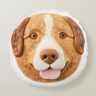 Coussins Ronds Chien Nova Scotia Duck Toller 3D Inspiré