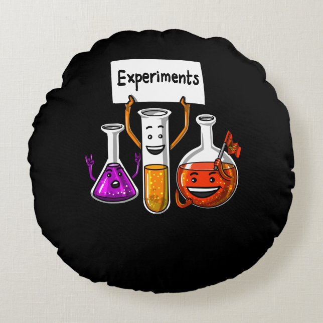 Coussins Ronds Chimie Science Expériences amusantes École Plaisan (Devant)