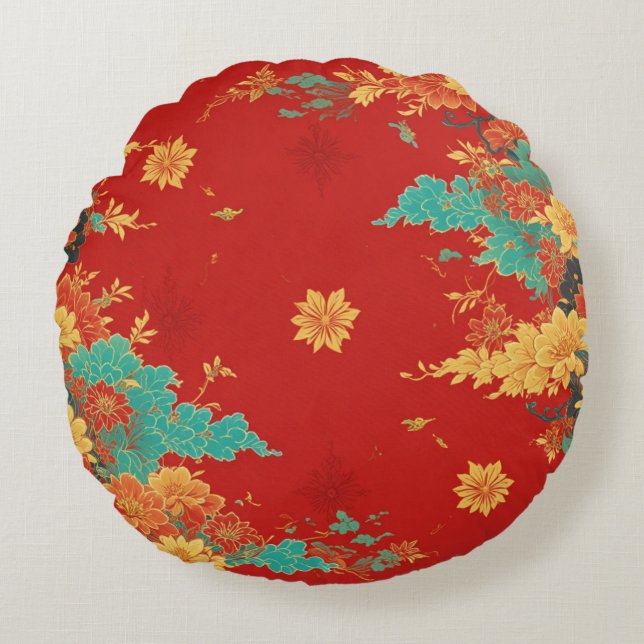 Coussins Ronds chinese background round pillow (Devant)