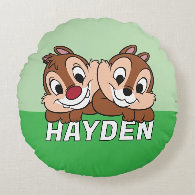 Coussins Ronds Chip & Dale Smile (Devant)