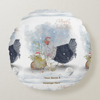 Coussins Ronds Christmas Theme Boganhues Print