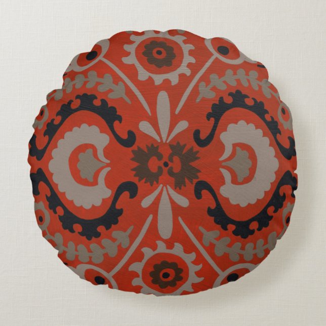 Coussins Ronds Cinnabar Suzani I (Devant)