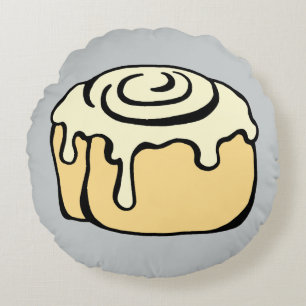 Coussins Ronds Cinnamon Roll Honey Bun Cute Funny Cartographie Gr