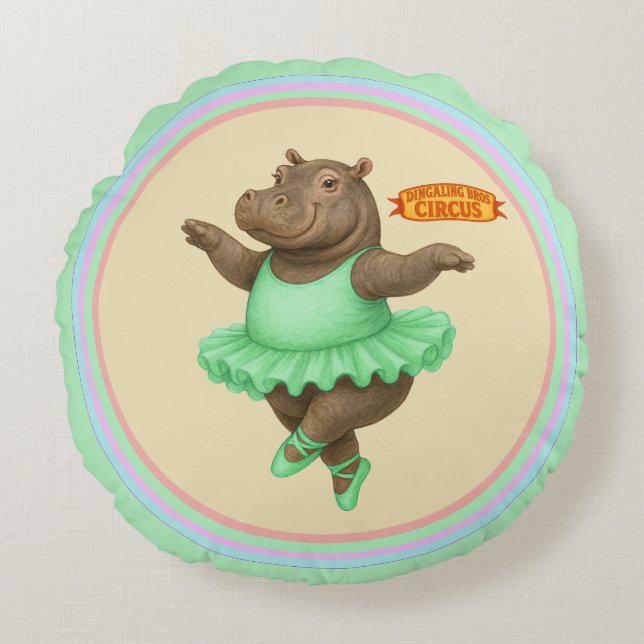 Coussins Ronds Circus hippo (Devant)