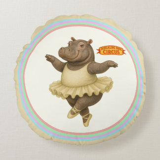 Coussins Ronds Circus hippo