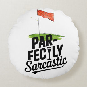 Coussins Ronds Citations de golf Motivation drôle pour Golfer