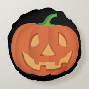 Coussins Ronds Citrouille pour Halloween 1