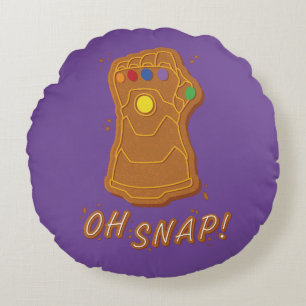 Coussins Ronds Classiques Avengers Gâteau sec Thanos Oh Snap!