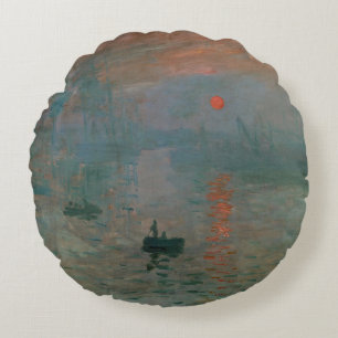 Coussins Ronds Claude Monet Impression Soleil Levant Impression d