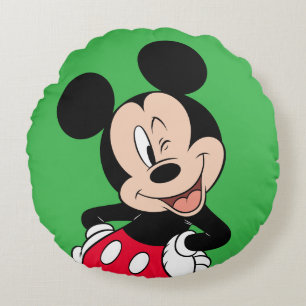 Coussins Ronds Clin d'œil de Mickey Mouse