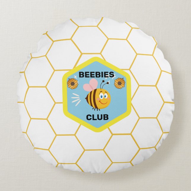 Coussins Ronds Club Beebies | Funny Modèle personnalisé (Devant)