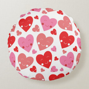 Coussins Ronds Coeur d'amour