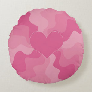 Coussins Ronds Coeur d'amour - rose