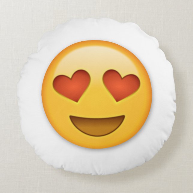 Coussins Ronds Coeur Emoji (Devant)