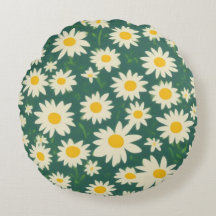 Cojín Decorativo con Diseño de Margaritas