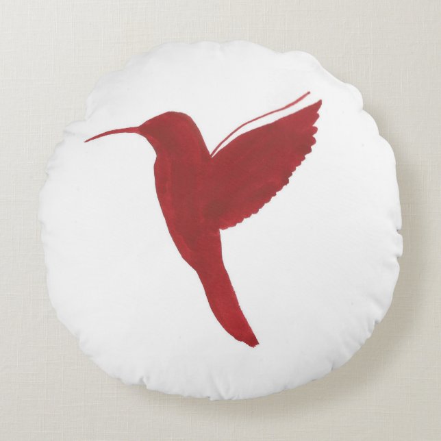 Coussins Ronds Colibri rouge (Devant)