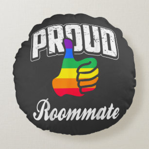 Coussins Ronds Colocataire Gay Pride