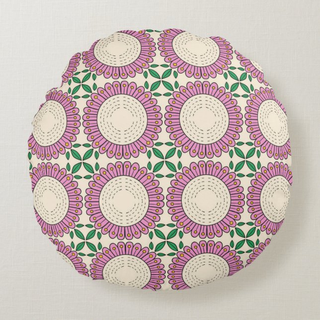 Coussins Ronds Colourful Round Pillow design  (Devant)