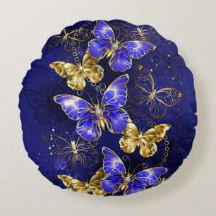 Coussins Ronds Composition avec les papillons Sapphire