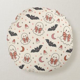 Coussins Ronds Conception Automnale Mignonne et Effrayante sans C