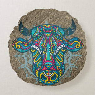 Coussins Ronds Conception de Mandala Sainte Vache