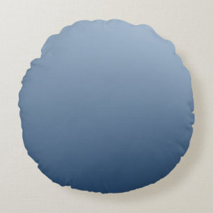 Coussins Ronds Conception subtile de Smokey Blue clair à foncé