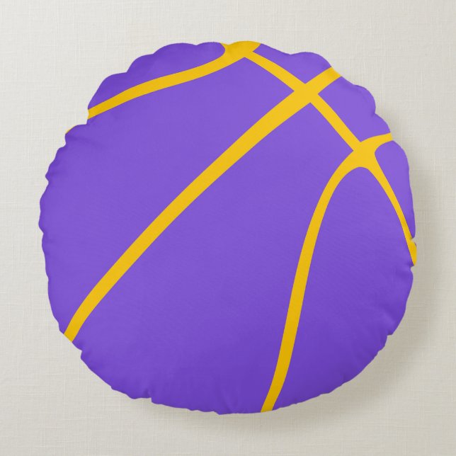 Coussins Ronds Confort de Dunk Violet et Jaune (Devant)