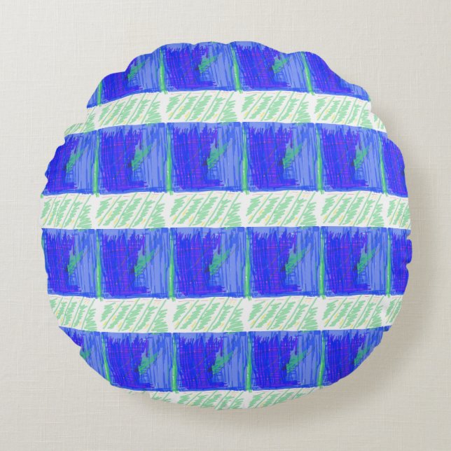 Coussins Ronds Coolest Nautical Abstract Accent Pillow (Devant)