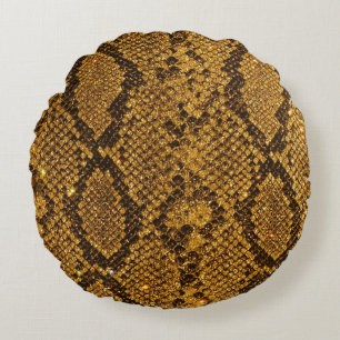 Coussins Ronds Copie de motif de peau de serpent