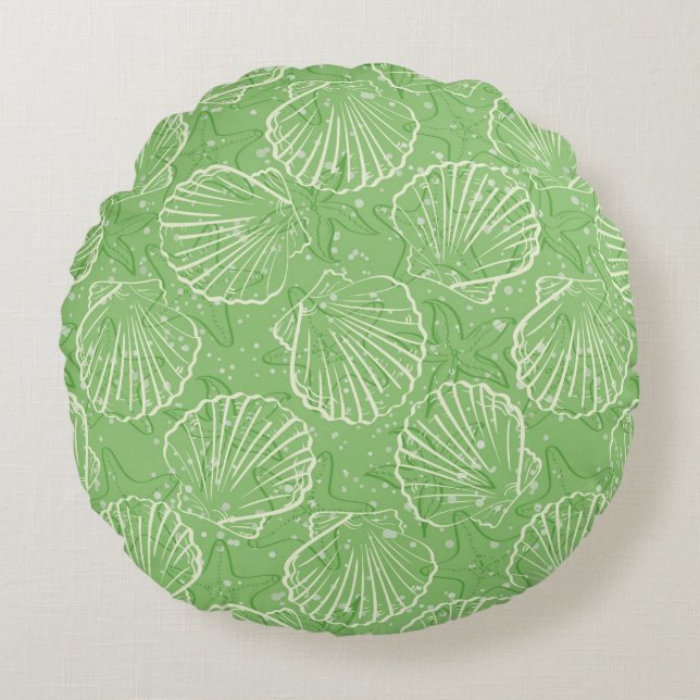 Coussins Ronds Coquillages d'ensemble (Devant)