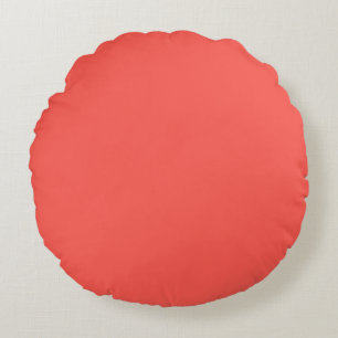 Coussins Ronds Corail (couleur solide)