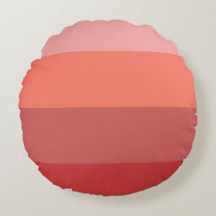 Coussins Ronds Corail Pink Stripes Lance Oreiller