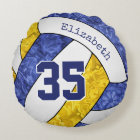 corbeille de volley-ball bleu or