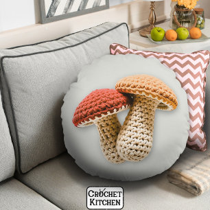 Coussins Ronds Cosy Cottagecore Crochet Champagne Fairy Garden