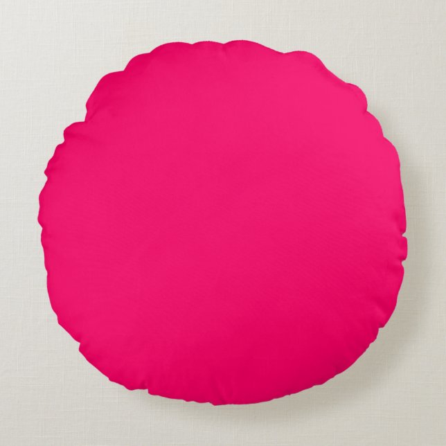 Coussins Ronds Couleur rose chaude (Devant)