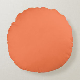 Coussins Ronds Couleur solide du corail