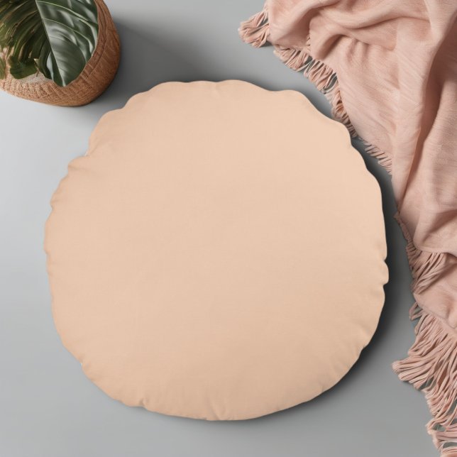 Coussins Ronds Couleur solide minimaliste Apricot Light Peach (Créateur téléchargé)