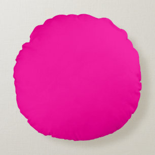 Coussins Ronds Couleur solide rose néon