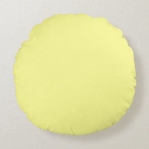 Coussins Ronds Couleur uni jaune pâle pastel