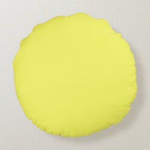 Coussins Ronds Couleur uni jaune pastel